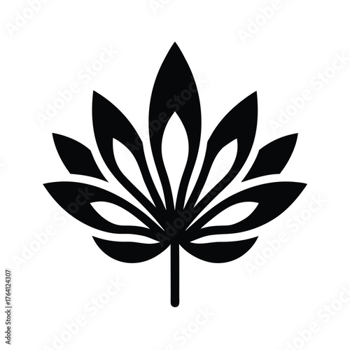 Water Plantain Cluster Icon Vector Illustration