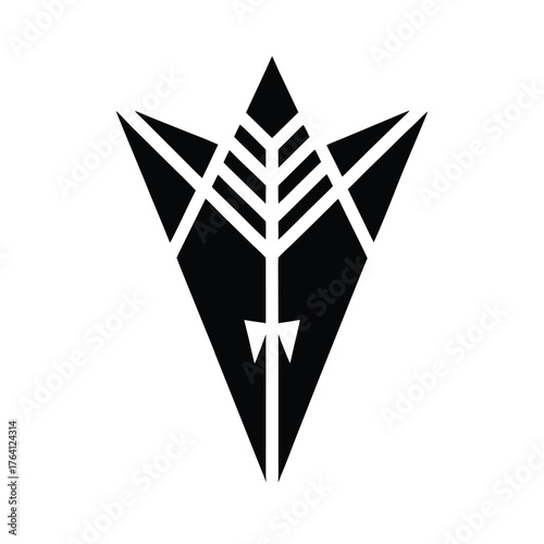 Arrowhead Cluster Icon Vector Illustration