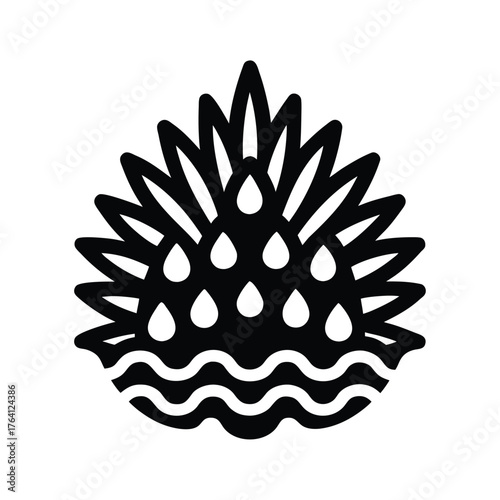 Water Milfoil Cluster Icon Vector Illustration