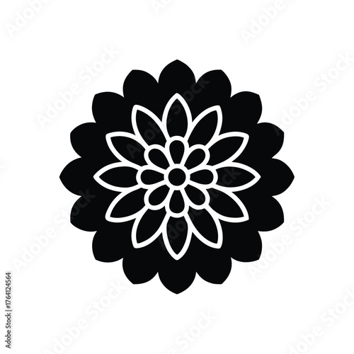Water Marigold Cluster Icon Vector Illustration