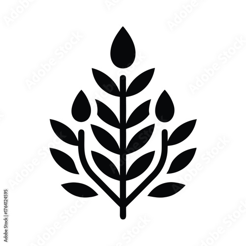 Water Smartweed Cluster Icon Vector Illustration