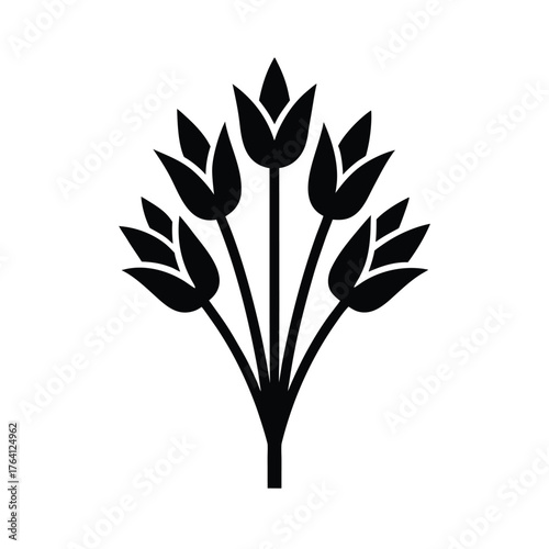 Water Plantain Bouquet Icon Vector Illustration