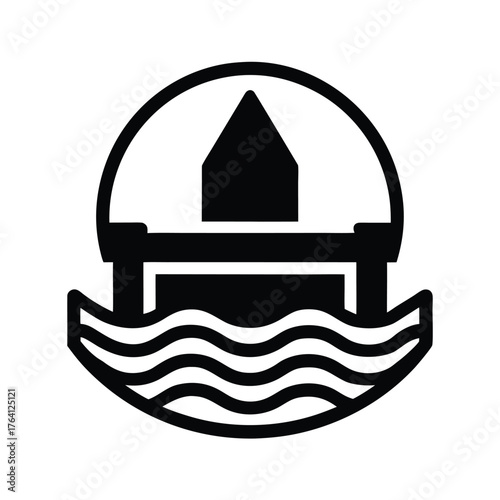 Water Dock Seed Border Icon Vector Illustration