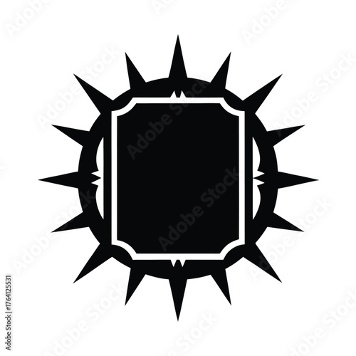 Rush Spike Frame Icon Vector Illustration