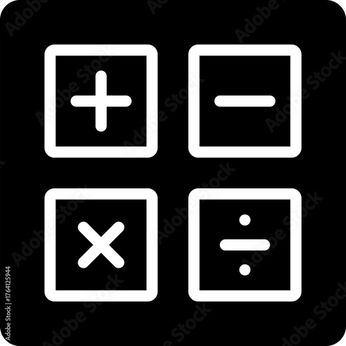 maths icon illustration design with glyph