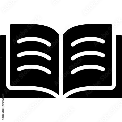 read icon illustration design with glyph
