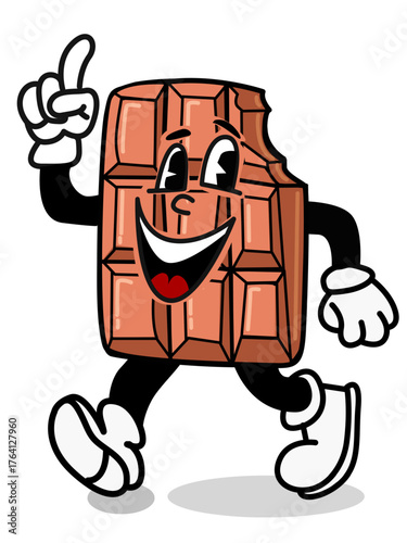 Illustration of a funny chocolate bar