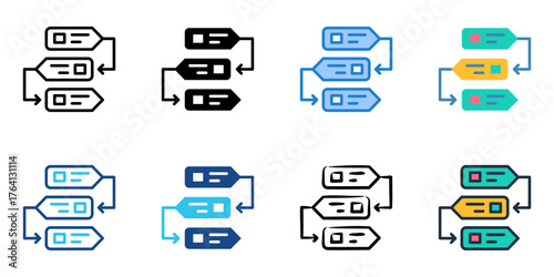 Infographics icon set multiple style collection 
