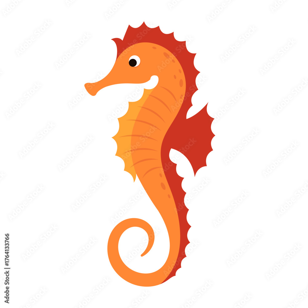 Fototapeta premium seahorse vector illustration logo icon clipart isolated on white background