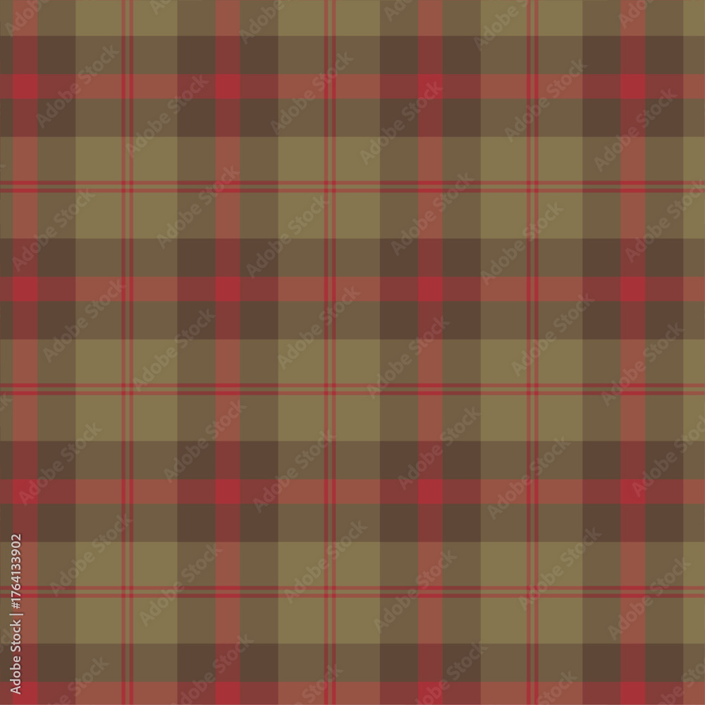 Obraz premium Seamless Neutral Brown,sage green ,red ,teal brick red ,black ,purple and Beige Plaid Pattern for Fabric Design