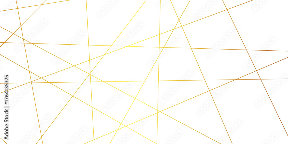 Obraz premium Abstract luxury golden geometric random chaotic lines with many squares and triangles shape background. 