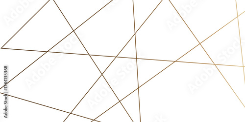 Abstract luxury golden geometric random chaotic lines with many squares and triangles shape background.	