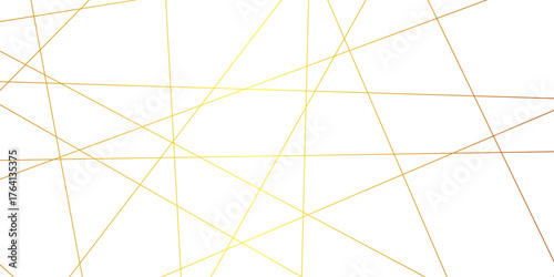 Abstract luxury golden geometric random chaotic lines with many squares and triangles shape background.	