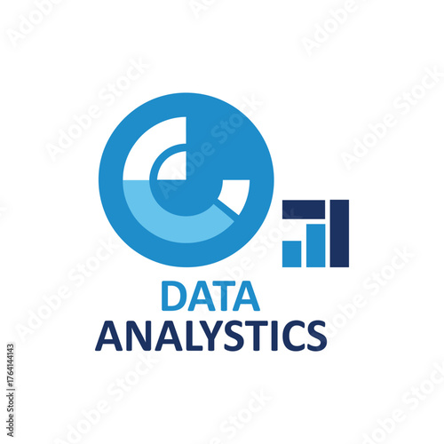 Data Analytics Chart Vector Illustration for Digital Marketing, Corporate Reports, and Market Growth
