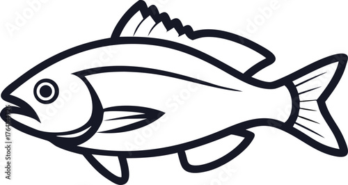 Bass Fish Icon Set. Freshwater Bass Fish Icons. Largemouth Bass Fish Collection. Bass Fish Outline Design. Fishing Bass Icon Pack. Sport Bass Fish Illustration. Realistic Bass Fish Silhouette Set