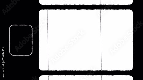 super 8 mm movie film frame overlay animation With Alpha Channel