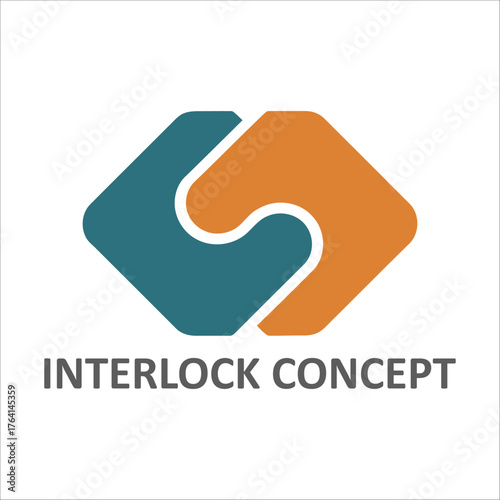 Interlock Abstract Connection Logo Vector Symbol for Partnership, Unity, and Collaboration Branding