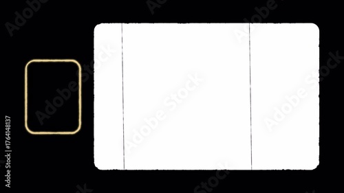 Vintage Super 8 Film Frame Animation Video Overlay with Alpha Channel