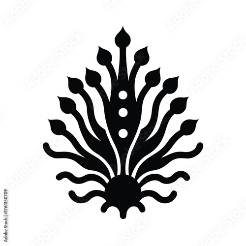 Algae Cluster Icon Vector Illustration