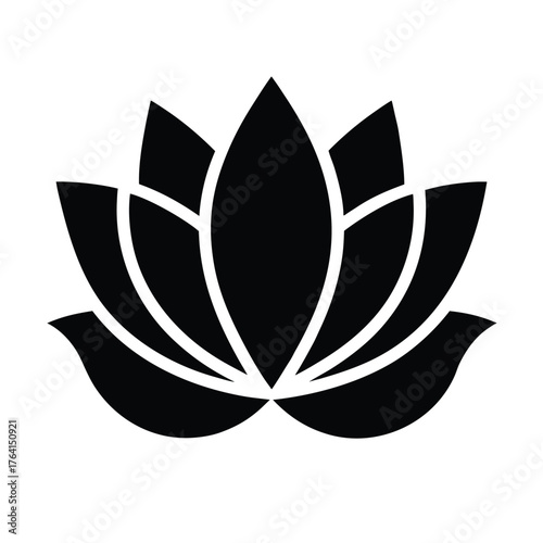 Pink Lotus Icon Vector Illustration