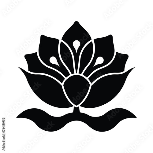Water Poppy Icon Vector Illustration
