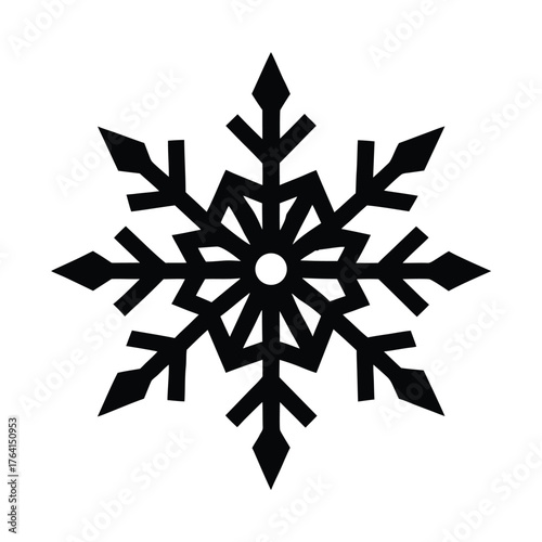 Water Snowflake Icon Vector Illustration