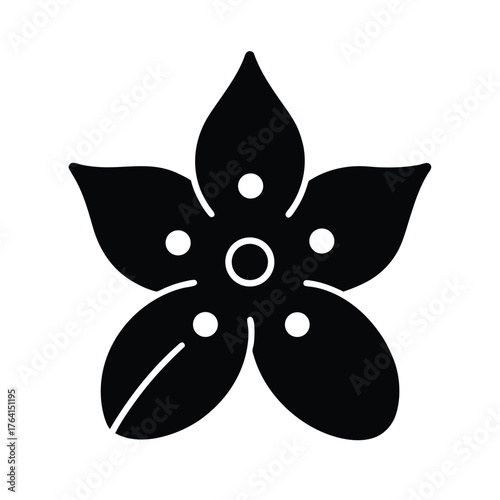 Water Forget Me Not Icon Vector Illustration