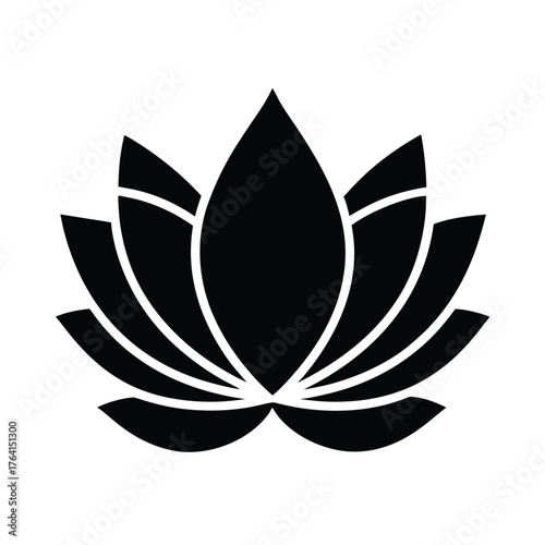 Sacred Lotus Petal Icon Vector Illustration