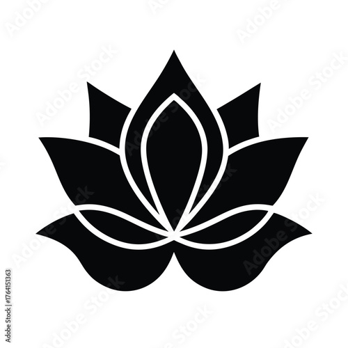 Water Poppy Flower Icon Vector Illustration