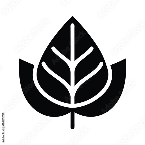 Water Buttercup Leaf Icon Vector Illustration