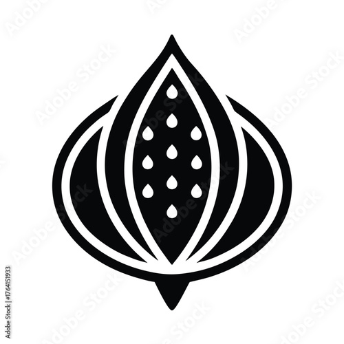 Water Chestnut Seed Icon Vector Illustration