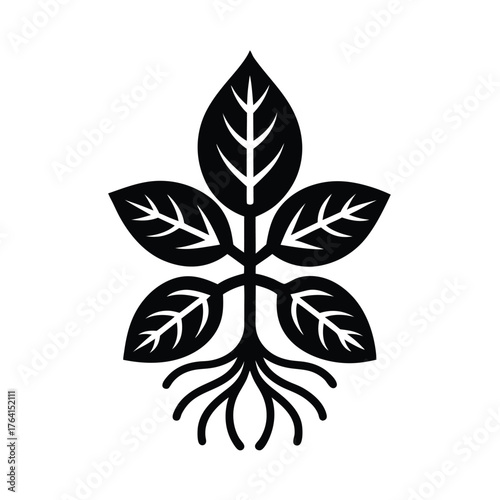 Water Mint Root Icon Vector Illustration