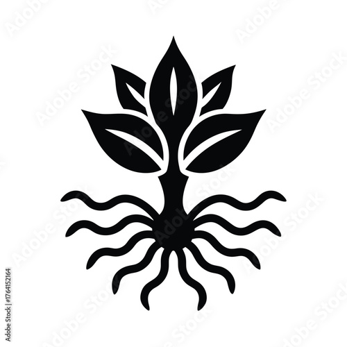 Water Violet Root Icon Vector Illustration