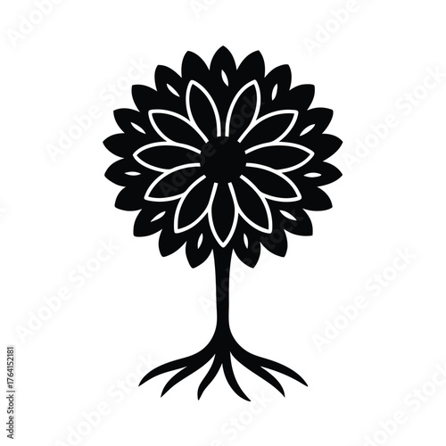 Water Marigold Root Icon Vector Illustration