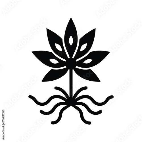 Water Primrose Root Icon Vector Illustration