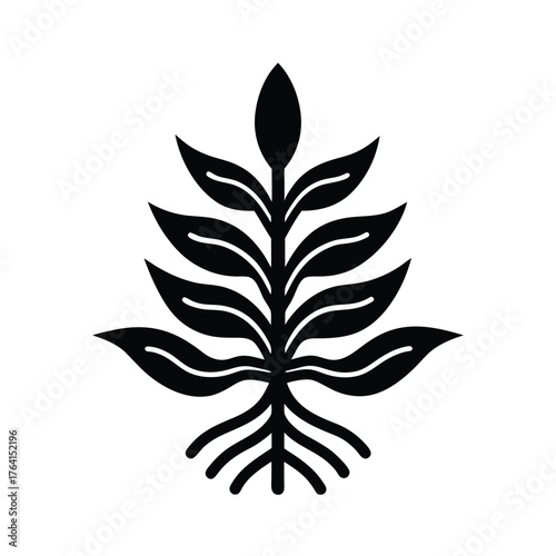 Water Smartweed Root Icon Vector Illustration