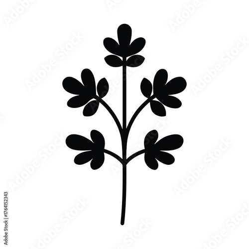 Watercress Stem Icon Vector Illustration