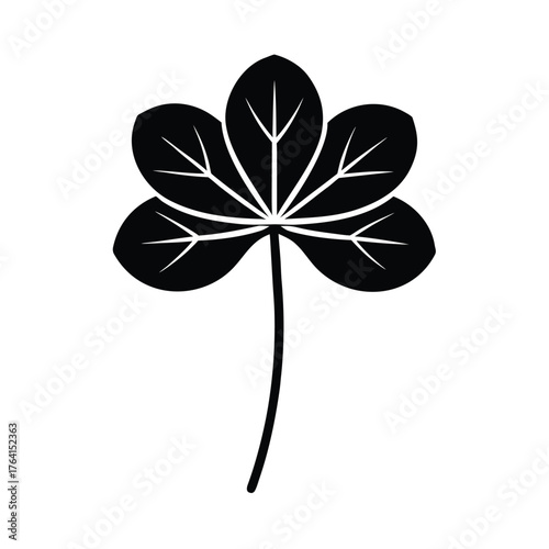 Water Pennywort Stem Icon Vector Illustration