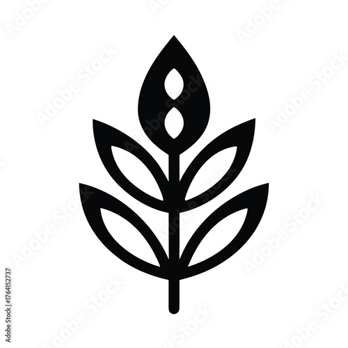 Water Knotweed Stem Icon Vector Illustration