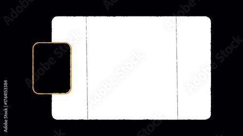 Old Super 8mm Letterbox Film Overlay With Alpha Channel