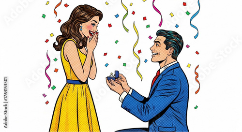 man proposing on new year’s eve