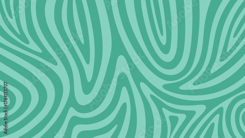 Abstract Wavy Lines Pattern in Green