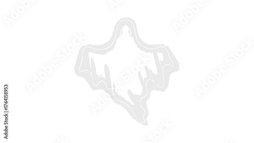 Simple ghost illustration a spooky minimalist design element isolated on white background