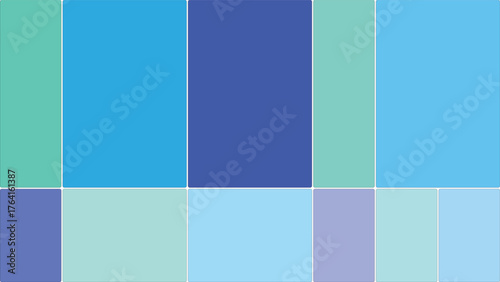 Abstract Geometric Background with Cool Toned Colors and Rounded Corners Creating a Modern and Calm Aesthetic Appealing for Digital Design