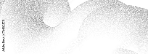 Dotted wavy sand grain texture. Stippled curved gradient wave background. Grunge gritty noise dot work wallpaper with particles, granules, speckles. Vector abstract halftone grit backdrop overlay