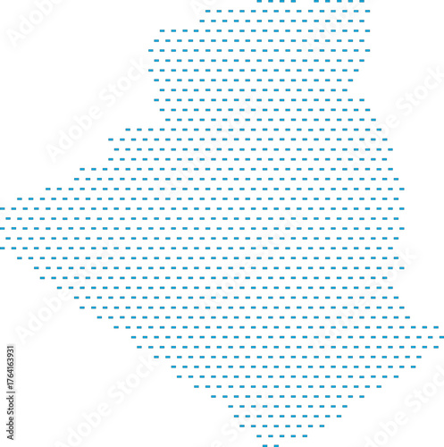 Algeria map made of bracket symbols in turquoise color on transparent background modern vector design for digital use