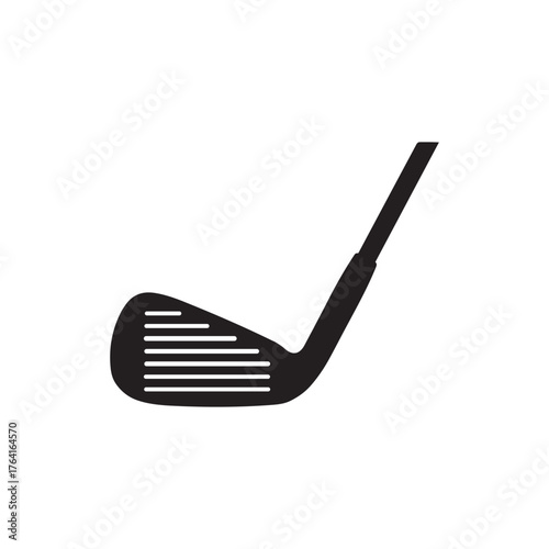 Golf Club Head Silhouette | Flat Vector Golf Equipment Icon