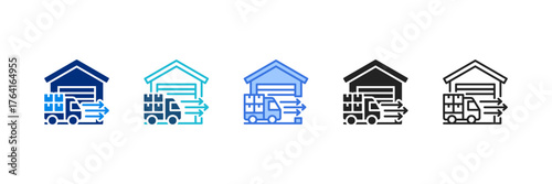 Supply Icon Set Multiple Style Vector Illustration 