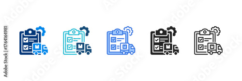 Order Management Icon Set Multiple Style Vector Illustration 