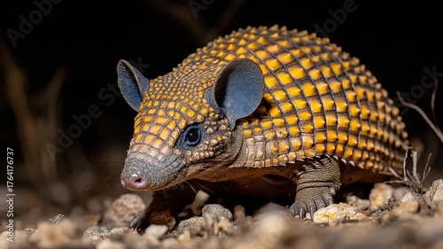 Armored Creature - A Detailed Look at the Pink Fairy Armadillo.